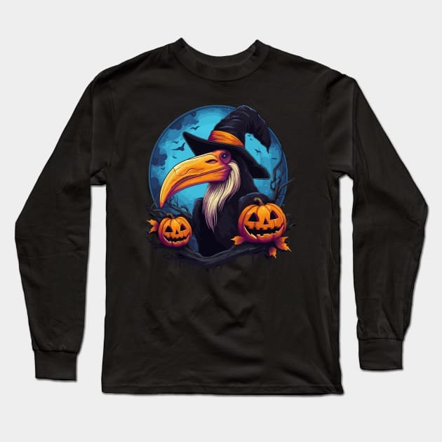 Hornbill Halloween Long Sleeve T-Shirt by JH Mart